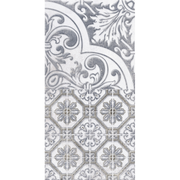 Декор 3 Кампанилья серый (1641-0095) 20х40 (8шт)