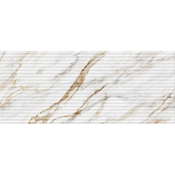 Плитка настенная Ideal white белый 02 25х60 (1,2м2/57,6м2/48уп) рельеф (глянцевая)
