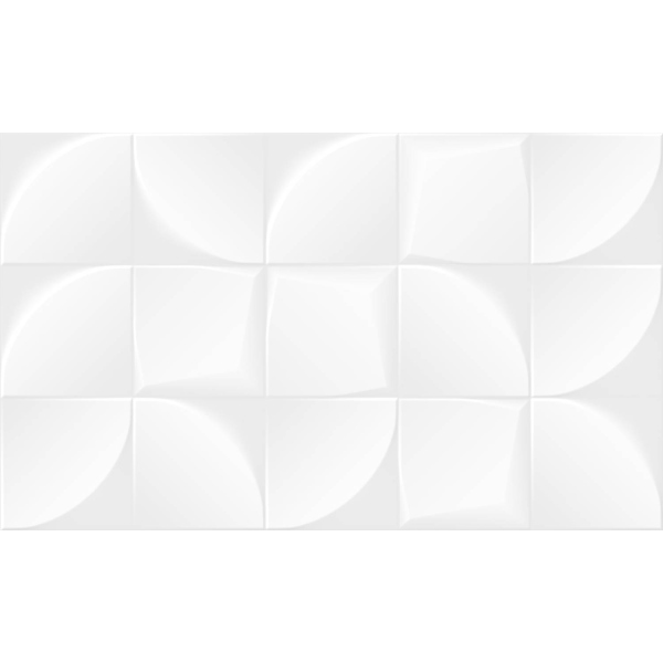 Плитка настенная Blanc white белый 02 30х50 (1,2м2/68,4м2/57уп) (рельеф) (матовая)
