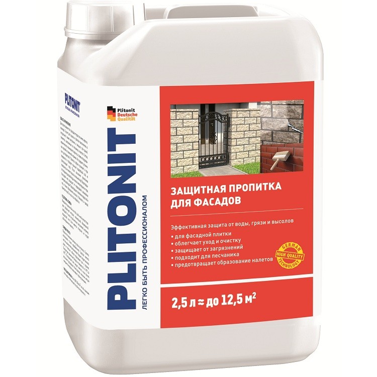 Защитная пропитка для фасада Плитонит - 2,5 л.