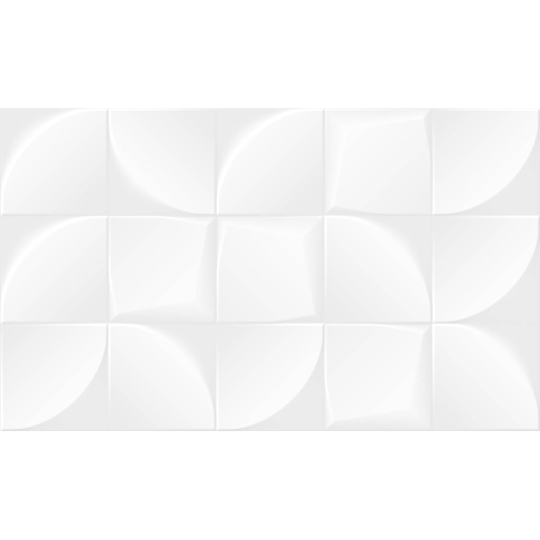 Плитка настенная Nature white белый 02 30х50 (1,2м2/68,4м2/57уп) (рельеф) (глянцевая)