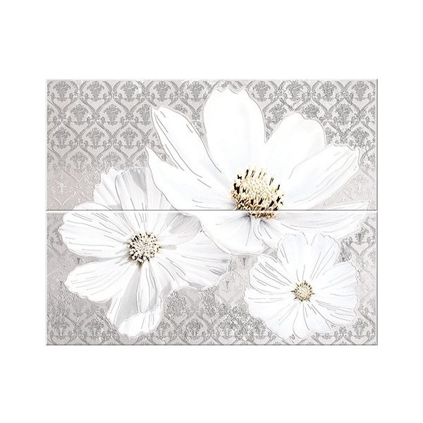 Панно из 2 частей SFUMATO GREY FLORET 40,2х50,5 (6 комплектов)