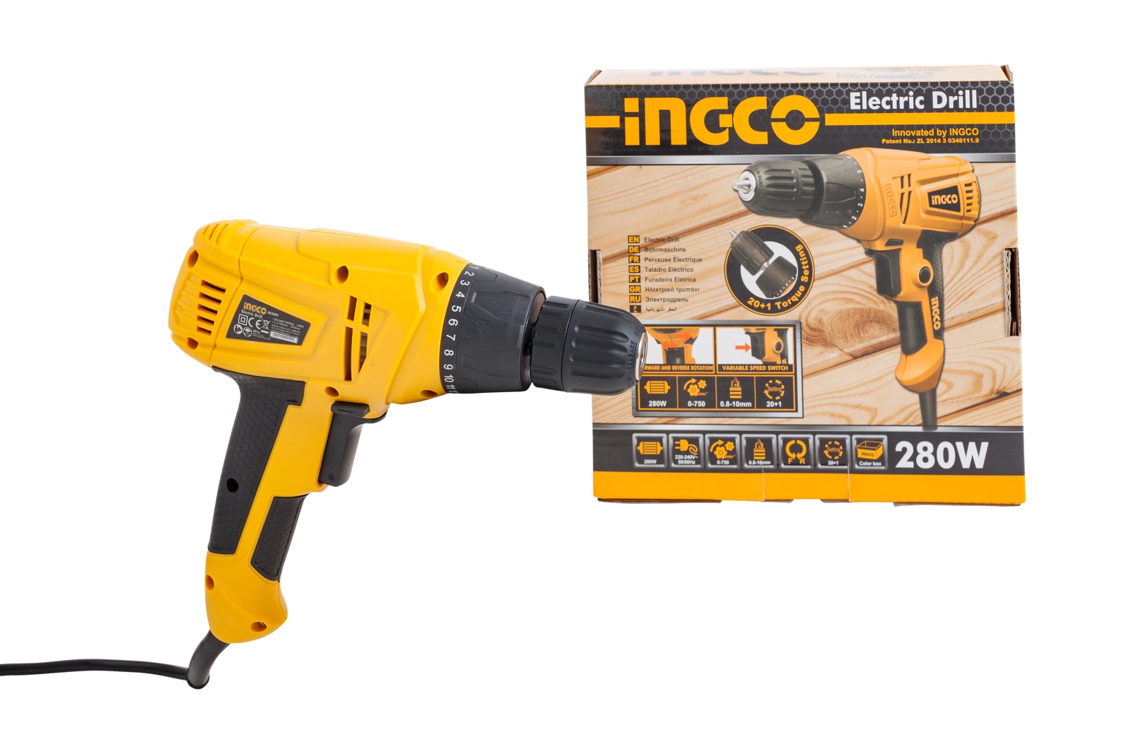 Шуруповерт сетевой INGCO ED2808