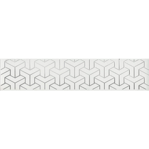 AD\A569\6397 бордюр Ломбардиа белый 25x5,4 (30шт)