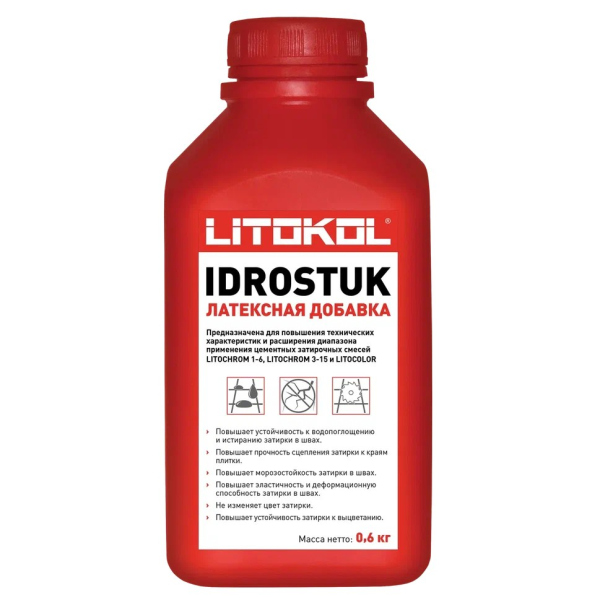 Добавка латексная IDROSTUK - м белый 0,6кг