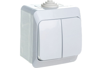 Выключатель 2-кл. ОП Этюд 10А IP44 10AX бел. SE BA10-042B