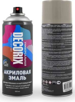 Аэрозольная эмаль универсальная DECORIX, 520, серый жемчуг