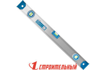Уровень алюминиевый скелетный, 2 глазка+1 поворотный на 360, магн. лента, линейка, 600мм, (шт.)