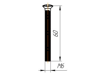 Винт для сифонов АНИ Пласт M660 М6х60 мм