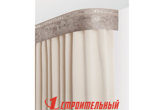 карниз Виват с/п 2,0м 3рядный серебристый трюфель	