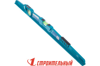 Уровень алюминиевый литой, трапециевидный, фрезер. осн-е, 1 акриловый+ 1 зерк. глазок, 600мм, (шт.)	
