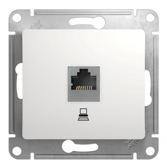 Glossa Бел Розетка компьютерная RJ45 кат.5E