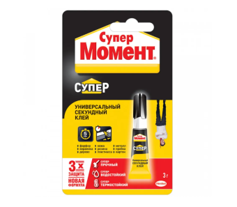 КЛЕЙ МОМЕНТ СУПЕР ВЫСОКОПРОЧНЫЙ 3 Г 