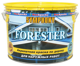 SYMPHONY Краска фасадная по дереву, форестер А, 1/0.9л мет./1,08кг