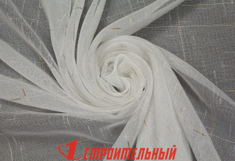 ТЮЛЬ "ЛЁН" БЕЛЫЙ С ЗОЛОТОМ 2,7*1,6