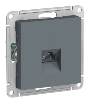 Розетка компьютерная 1-м RJ45 кат.5E AtlasDesign грифель SE ATN000783