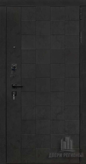 Дверь входная Quadro, цвет бетон графит темный 10 мм, панель - quadro цвет меламин белый