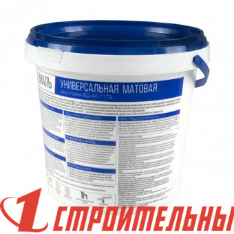 Эмаль ВД-АК-1179  универсальная матовая супербелая база А 1,5 кг