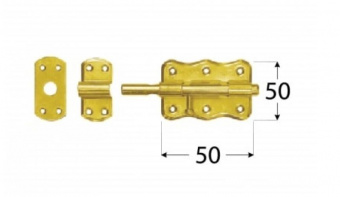 Задвижка с круглым ригелем DMX 8561 50х50
