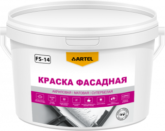 Краска ARTEL ВД-АК фасадная супербелая 3кг
