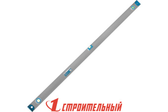 Уровень алюминиевый скелетный, 2 глазка+1 поворотный на 360, магн. лента, линейка, 1500мм, (шт.)	
