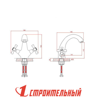 CN1042 Смеситель для раковины хром