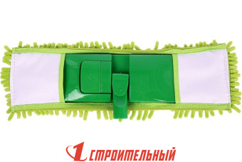 Швабра с насадкой из микрофибры 42х14см, телескопическая рукоятка до 120см