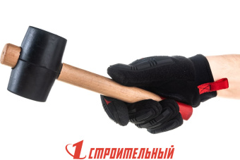 Киянка резиновая, деревянная рукоятка, 340г, (шт.)