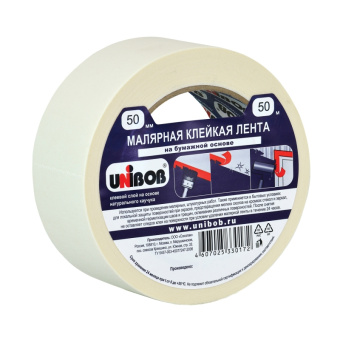 37959 Малярная клейкая лента UNIBOB 19мм*40м белая (32/96)
