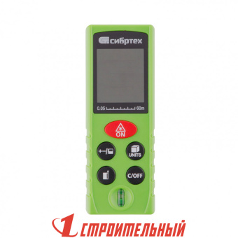 Лазерный дальномер PM-60, 60 м, с пузырьковым уровнем// Сибртех		