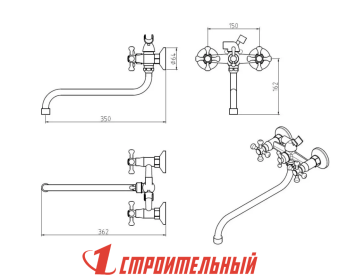 Смеситель Turdus 12-1 VD