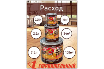 Лак Поли-Р паркетный глянцевый 2,5л