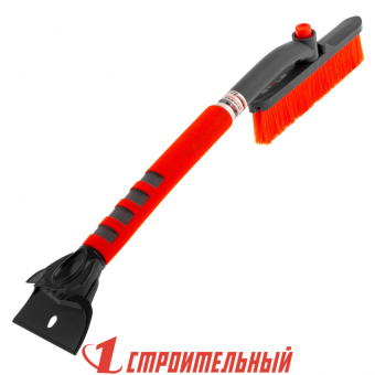 Щетка-сметка для снега со скребком, поворотная голова, 510 мм // Stels		