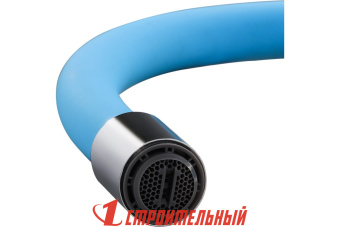 MN70112-4 Смеситель для кухни гибкий излив с гайкой , синий/хром