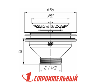 Выпуск 3 1/2" с нержавеющей сеткой ( M250 )