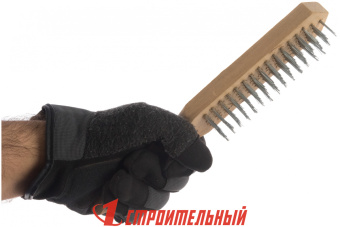 Щетка проволочная деревяннаякорпус 5 рядов, толщина проволоки 0,33мм, 270мм, (шт.)			