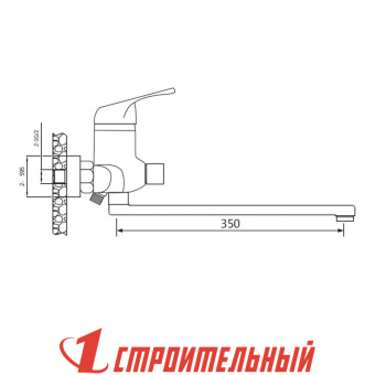 Смеситель ZOLLEN ALEN для ванны (арт AL62615141)
