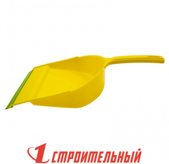 Набор: совок с кромкой 330 x 225 мм и щетка-сметка 285 мм, желтый, Home Palisad