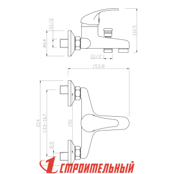 Смеситель для ванны  AVILLA 02201AV