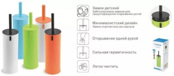 Туалетный ершик напольный синий L915-6