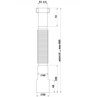 Гибкая труба 1 1/4"*50   К206