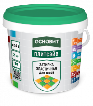 Затирка эластичная ОСНОВИТ ПЛИТСЭЙВ ХС6 Е белый 010 2кг
