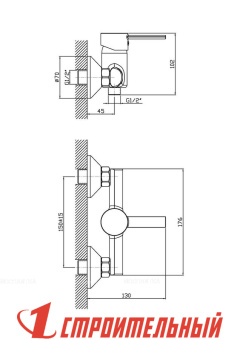 Смеситель ZOLLEN GERA (арт. GE31611341) для душа с аксессуарами.,карт.35мм