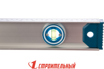 Уровень алюминиевый скелетный, 2 глазка+1 поворотный на 360, магн. лента, линейка, 1000мм, (шт.)
