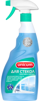 Средство для стекол,пластика и зеркал UNICUM 500мл