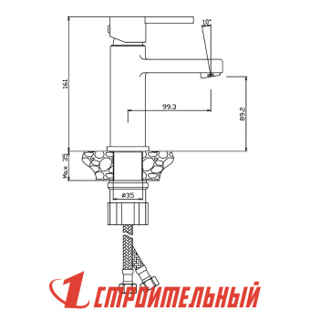 Смеситель для раковины TORRES,черный 17100TRB