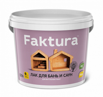 FAKTURA лак для бань и саун термостойкий 0,9 л