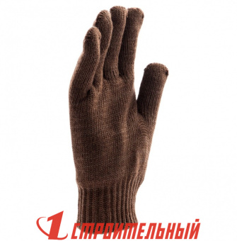 Перчатки трикотажные, двойные, полушерстяные, Сибртех
