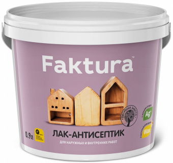 FAKTURA лак-антисептик бесцветный 9 л