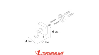 "KVADRO" Крючок одинарный FX-61305F